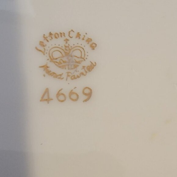 Vintage Blue Trinket or Candy Leaf Plate with Floral Design by Lefton China… - Picture 4 of 5